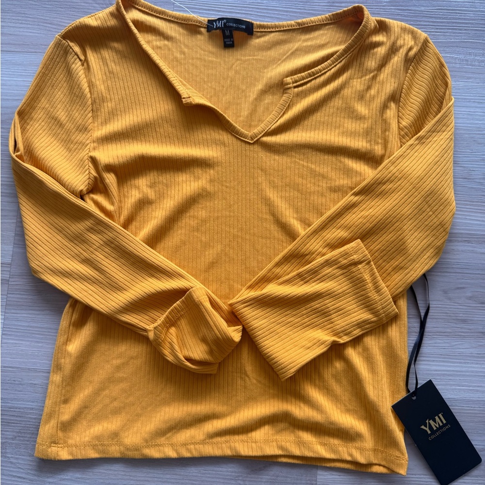 YMI Golden Long Sleeve Blouse